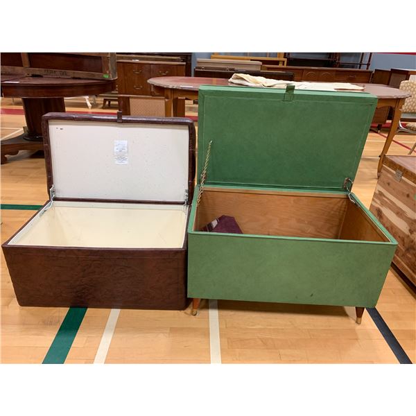 2 VINTAGE STORAGE BENCHES