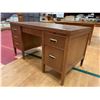 Image 2 : 6 DRAWER WOOD LOCKING DESK (NO KEY) APPROX 31"X60"X30"