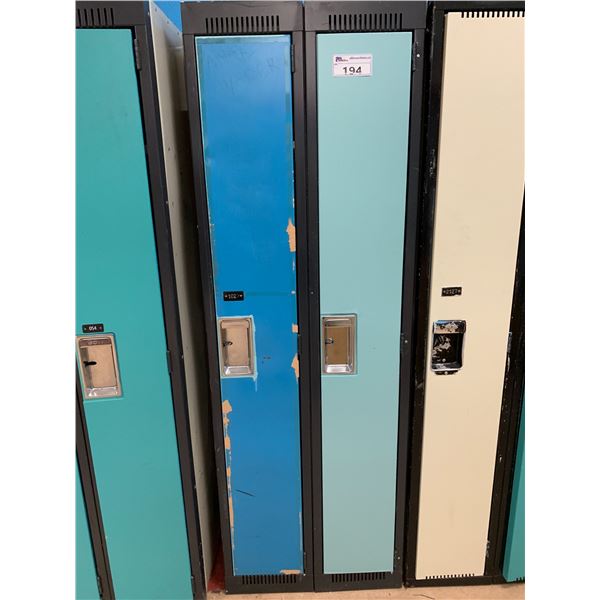 SET OF 2 FULL SIZE METAL LOCKERS APPROX 72"X24"X15"
