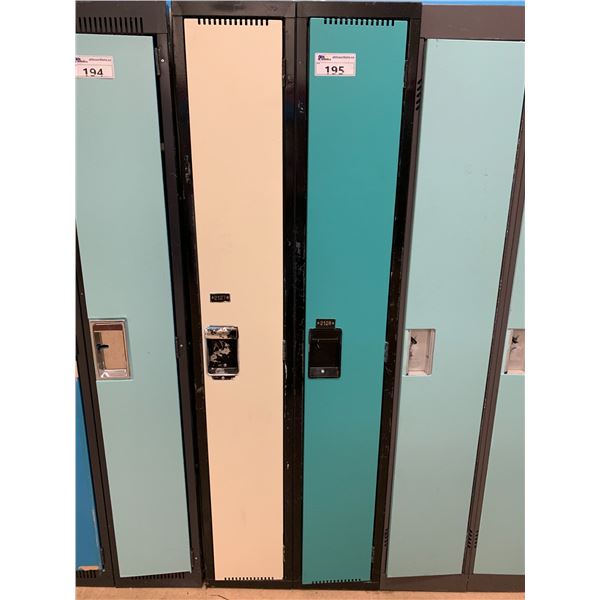 SET OF 2 FULL SIZE METAL LOCKERS APPROX 72 X24 X15 