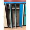 Image 2 : SET OF 3 FULL SIZE METAL LOCKERS APPROX 72"X36"X15"