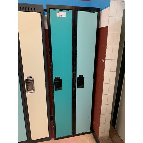 SET OF 2 FULL SIZE METAL LOCKERS APPROX 72"X24"X15"