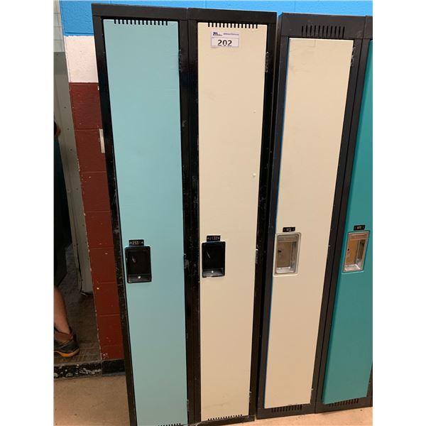 SET OF 2 FULL SIZE METAL LOCKERS APPROX 72"X24"X15"