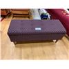 Image 3 : TUFTED FABRIC STORAGE BENCH APPROX 18"X44"X16"
