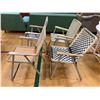 Image 2 : 4 VINTAGE FOLDING LAWN CHAIRS