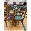 Image 2 : 6 ASSORTED WOOD EMBROIDERED CHAIRS