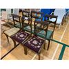 Image 3 : 6 ASSORTED WOOD EMBROIDERED CHAIRS