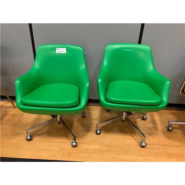 2 VINTAGE ROLLING OFFICE CHAIRS