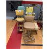 Image 1 : 5 ASSORTED CHAIRS INCLUDING; BOOSTER CHAIRS, VINTAGE STOOLS & MORE