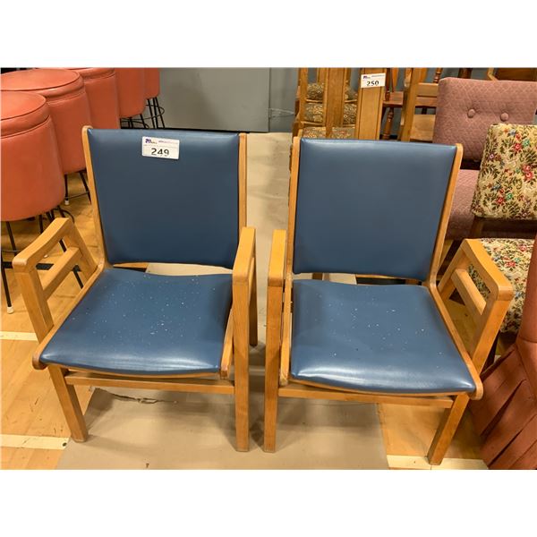 2 WOOD CHAIRS