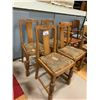 Image 2 : 4 VINTAGE EMBROIDERED WOOD CHAIRS