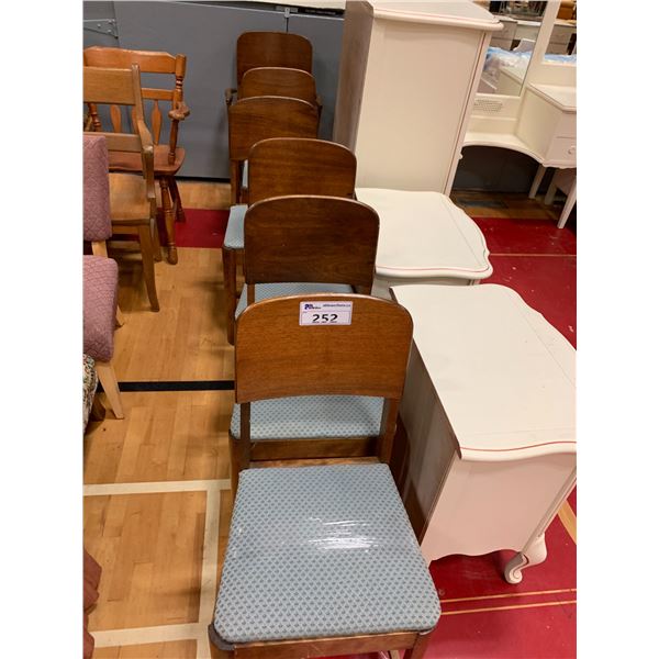 6 WOOD DINING CHAIRS