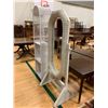 Image 3 : WHICKER STANDING MIRROR APPROX 64"X27" & 4 TIER WHICKER SHELVING UNIT APPROX 71"X18"X12"