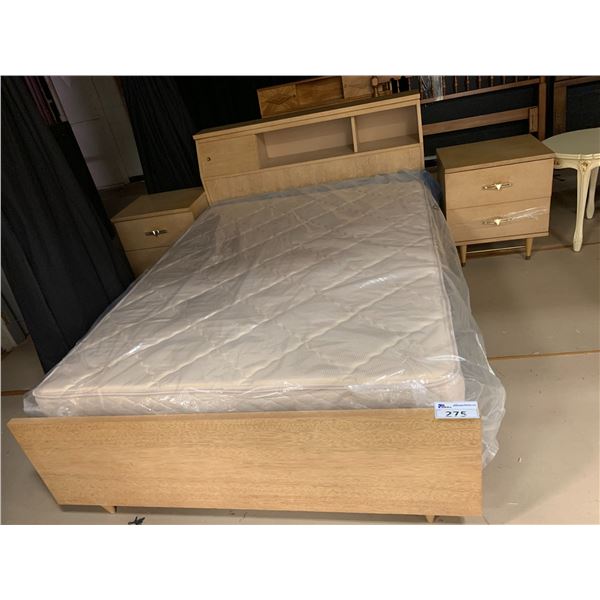 3-PC BEDROOM SET INCLUDING; TWIN SIZE BED FRAME WITH MATTRESS & 2 NIGHTSTANDS