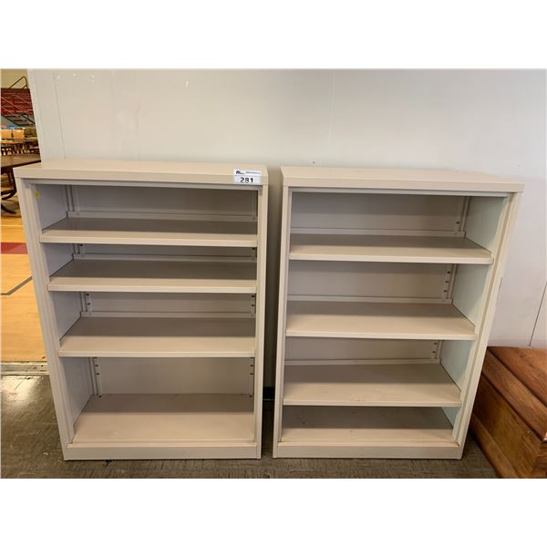 2 METAL FILING CABINETS APPROX 53"X36"X15"