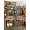 Image 1 : 2 VINTAGE WOOD DINING CHAIRS