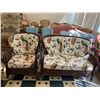 Image 1 : 2-PC WHICKER PATIO SOFA SET INCLUDING; LOVE SEAT & LOUNGE CHAIR WITH CUSHIONS