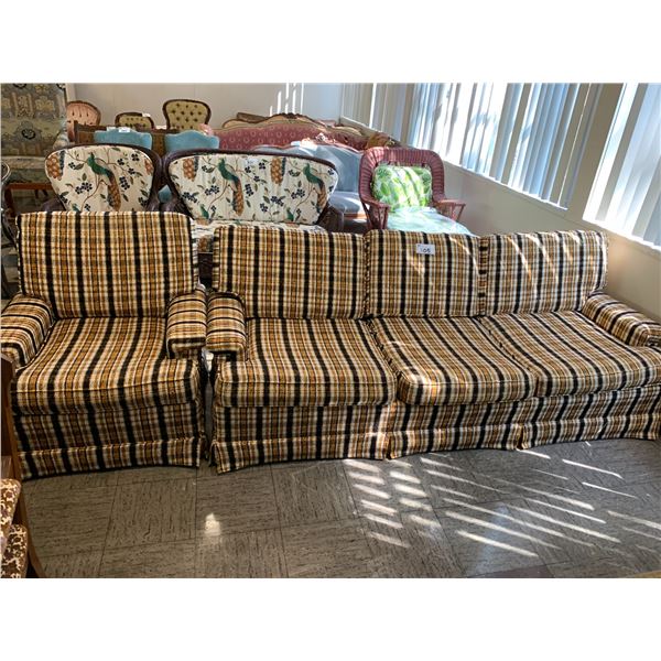 2-PC VINTAGE SOFA SET INCLUDING; SOFA & LOUNGE CHAIR