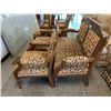 Image 2 : 5-PC VINTAGE CHAIR SETS INCLUDING; 4 DINING CHAIRS & LOVE SEAT