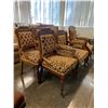 Image 3 : 5-PC VINTAGE CHAIR SETS INCLUDING; 4 DINING CHAIRS & LOVE SEAT