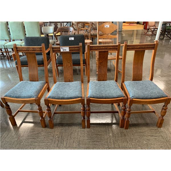 4 WOOD DINING CHAIRS