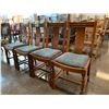 Image 2 : 4 WOOD DINING CHAIRS