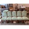 Image 2 : 6 STUDDED WOOD DINING CHAIRS