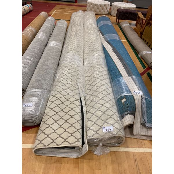 2 18' WIDE MATCHING PATTERNED AREA RUGS