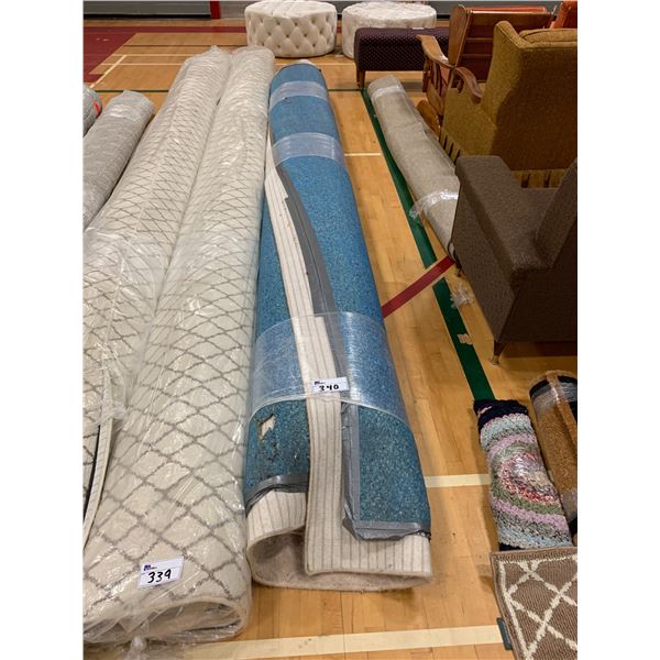 12' WIDE AREA RUG WITH UNDERLAY