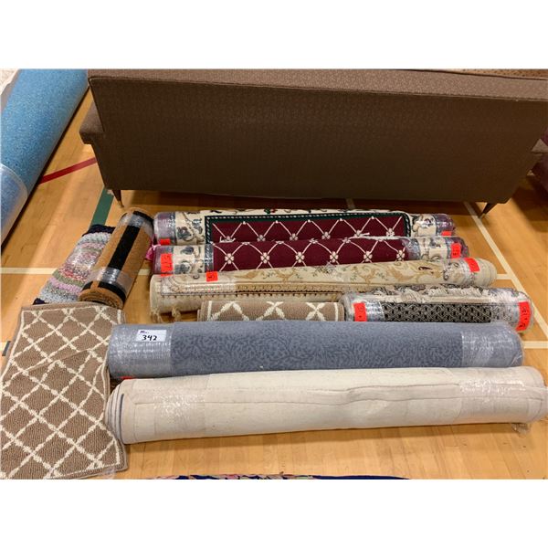 10 ASSORTED AREA RUGS