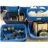 Image 2 : TOTES & BOX OF ASSORTED ITEMS INCLUDING; FRAMED ART, GARDEN SHEARS, NESTING BOXES & MORE (TABLE N...