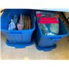 Image 5 : TOTES OF ASSORTED ITEMS INCLUDING; VINTAGE IRON, GLASSWARE, CLOTHING, FANS & MORE (TABLES NOT INC...