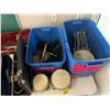Image 2 : ASSORTED INSTRUMENTS & INSTRUMENT CASES INCLUDING; BONGOS, VINTAGE XYLOPHONE, TRUMPETS, MARACAS &...