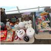 Image 6 : ASSORTED ITEMS INCLUDING; DESK TOP GUMBALL MACHINE, ASSORTED BASKETS, SEWING/KNITTING SUPPLIES, S...