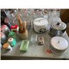 Image 6 : ASSORTED ITEMS INCLUDING; GLASS STORAGE CONTAINERS, DISHWARE, NAPKIN DISPENSERS, VINTAGE HAND MIX...