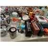 Image 3 : ASSORTED ITEMS INCLUDING; COFFEE POTS, PITCHERS, THERMOS', ASH TRAYS & MORE (TABLES NOT INCLUDED)