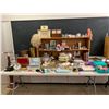 Image 1 : ASSORTED ITEMS INCLUDING; JEWELRY, VINTAGE HAIR DRYERS, JEWELRY BOXES, VACUUM & MORE (TABLE NOT I...