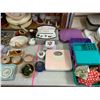 Image 3 : ASSORTED ITEMS INCLUDING; JEWELRY, VINTAGE HAIR DRYERS, JEWELRY BOXES, VACUUM & MORE (TABLE NOT I...