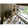 Image 7 : ASSORTED ITEMS INCLUDING; VINTAGE SCALE, ART GLASS, CANDLE HOLDERS, CANDY JARS & MORE (TABLES NOT...