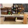 Image 1 : ASSORTED ITEMS INCLUDING; SHELLS, STEINS, JEWELRY CABINETS, SHELVING & MORE (TABLE NOT INCLUDED)
