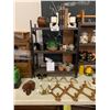 Image 6 : ASSORTED ITEMS INCLUDING; SHELLS, STEINS, JEWELRY CABINETS, SHELVING & MORE (TABLE NOT INCLUDED)