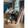 Image 1 : ASSORTED ITEMS INCLUDING; SINKS, TABLES, EXIT SIGNS & MORE (MUST TAKE ALL)