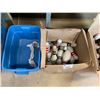 Image 2 : 2 BOXES OF BOWLING PINS & 2 PLASTIC TOTES