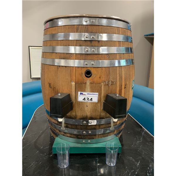 BUCKEYE ROOT BEER KEG DISPENSER APPROX 29 X24 