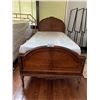 Image 1 : WOOD TWIN BED FRAME WITH BOX SPRING & MATTRESS