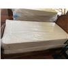 Image 3 : WOOD TWIN BED FRAME WITH BOX SPRING & MATTRESS