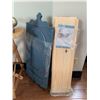 Image 2 : ASSORTED ITEMS INCLUDING; WOOD IRONING BOARD, VINTAGE TELEPHONE, VINTAGE IRONS, CORNER CABINET & ...