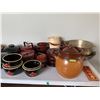 Image 2 : ASSORTED ITEMS INCLUDING; COFFEE POTS, TEA POTS, HERB BASKETS, CROCK POT & MORE (TABLES NOT INCLU...