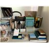 Image 6 : ASSORTED ITEMS INCLUDING; BINDERS, WASTE BINS, LAPTOP BAG & MORE (TABLE NOT INCLUDED)