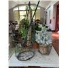 Image 2 : ASSORTED FAUX PLANTS, PLANTER POTS & BASKETS (TABLE NOT INCLUDED)